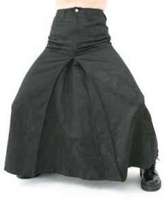 Men Skirt Brokat Black
